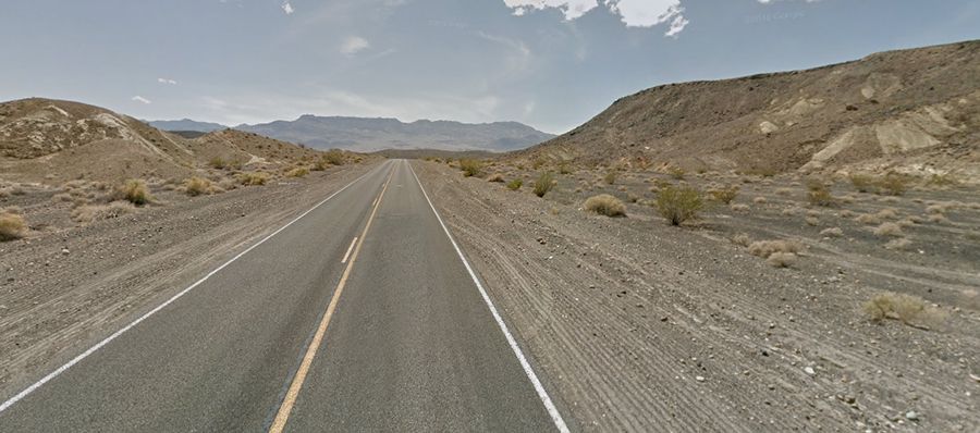 The Scenic Ubehebe Crater Road In The Death Valley NP